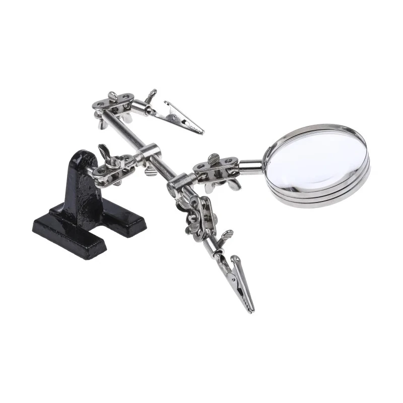 RS PRO PCB Vice with Adjustable Magnifier and Two Crocodile Clips, Jaw Opening 10 mm 221-7531