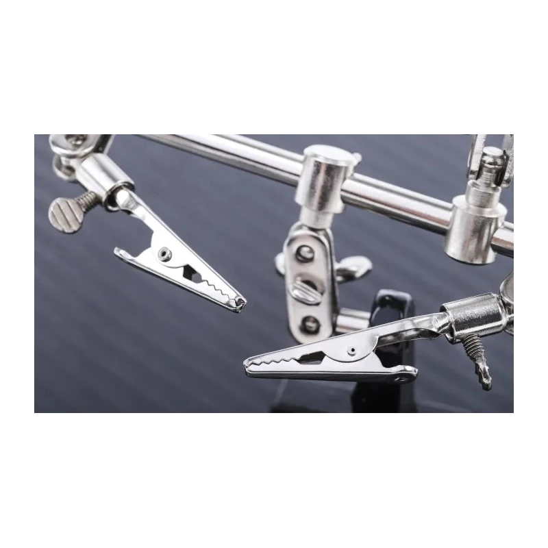 RS PRO PCB Vice with Adjustable Magnifier and Two Crocodile Clips, Jaw Opening 10 mm 221-7531