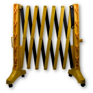 RS PRO Black and Yellow Polyethylene Extendable Safety Barrier 960mm Height 221-7870