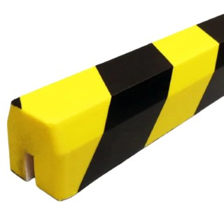 RS PRO Black and Yellow Polyurethane Trapezoidal Impact Protector 1 m x 40 mm 221-7892