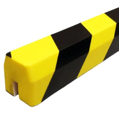 RS PRO Black and Yellow Polyurethane Trapezoidal Impact Protector 1 m x 40 mm 221-7892