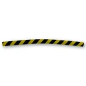 RS PRO Black and Yellow Polyurethane Trapezoidal Impact Protector 1 m x 40 mm 221-7892