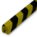 RS PRO Black and Yellow Polyurethane Trapezoidal Impact Protector 1 m x 40 mm 221-7892