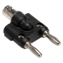 Fluke Pomona Black Female Banana Plug with Polytetrafluoroethylene Dielectric and Nickel Plated Beryllium Copper Alloy 1269