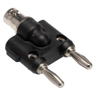 Fluke Pomona Black Female Banana Plug with Polytetrafluoroethylene Dielectric and Nickel Plated Beryllium Copper Alloy 1269