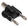 Fluke Pomona Black Female Banana Plug with Polytetrafluoroethylene Dielectric and Nickel Plated Beryllium Copper Alloy 1269