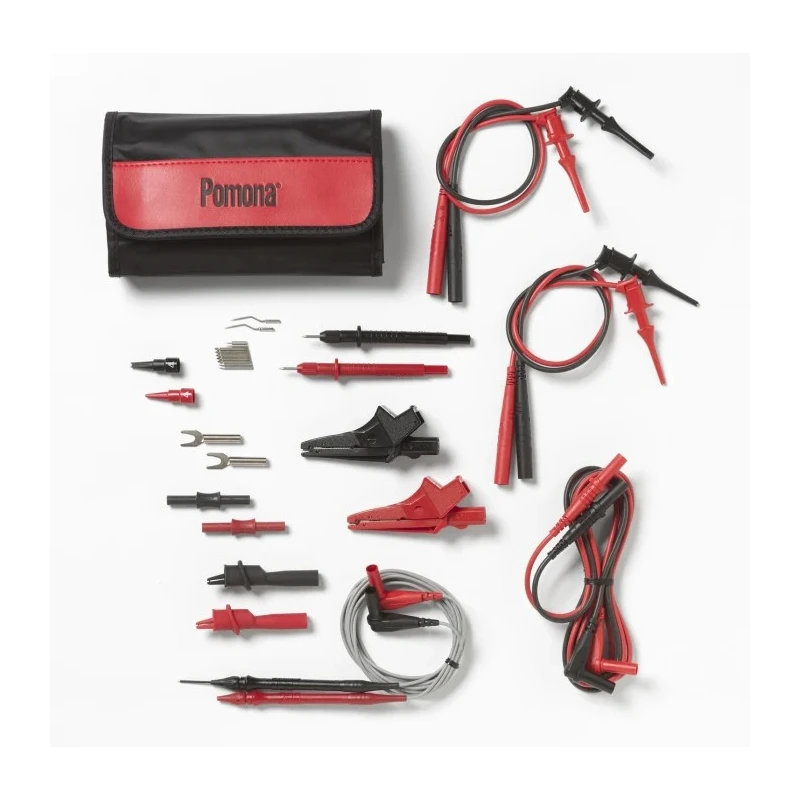 Pomona Test Lead & Connector Kit for Most Multimeters with Safety Sheath Banana Plugs 5677B