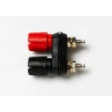 Pomona Black and Red 30A Binding Post with Brass Contacts and Nickel Plating 3.91 mm Hole Diameter 6883