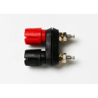Pomona Black and Red 30A Binding Post with Brass Contacts and Nickel Plating 3.91 mm Hole Diameter 6883