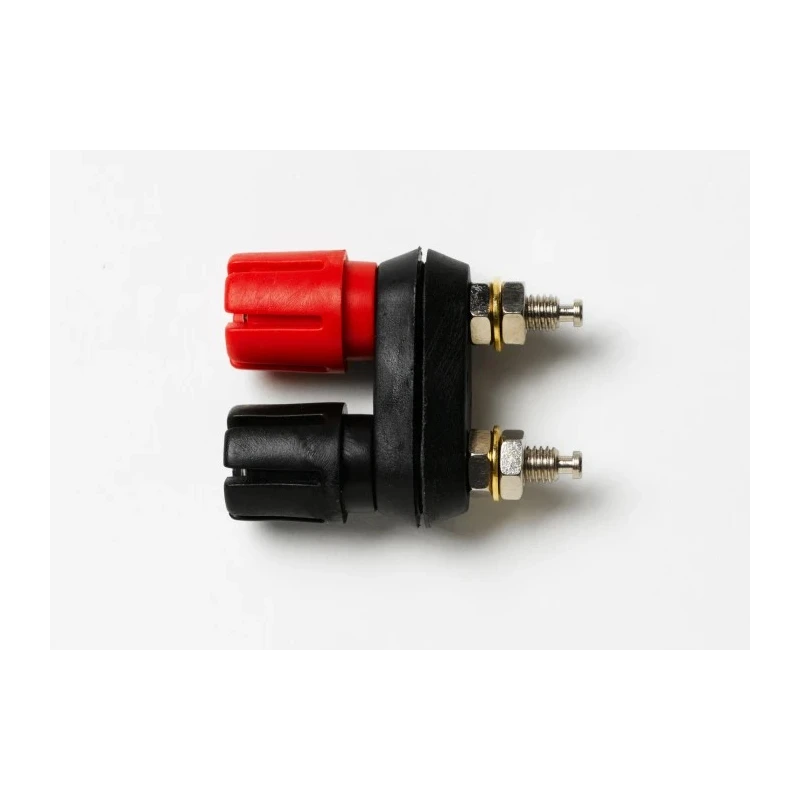 Pomona Black and Red 30A Binding Post with Brass Contacts and Nickel Plating 3.91 mm Hole Diameter 6883