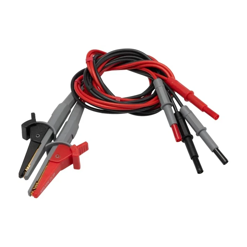 Pomona Wide Jaw Kelvin Lead Set LCR Meter Accessory 6730, Gold-Plated Contacts, 33Vrms/70V DC, 2A, UK Origin