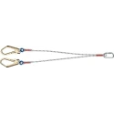 Tractel 1.5 m Twin Leg Safety Rope Fall Arrest Lanyard with Screw Carabiner LDF11-1,5-10-53-53