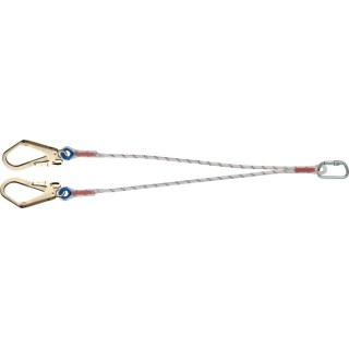 Tractel 1.5 m Twin Leg Safety Rope Fall Arrest Lanyard with Screw Carabiner LDF11-1,5-10-53-53