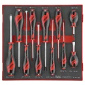 Teng Tools Standard Screwdriver Set, 11-Piece with TT-MV PLUS Steel Blades, Ergonomic Two-Component Handles TED911N