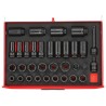 Teng Tools 33-Piece 3/4 in 6 Point Impact Socket Set TTEISK33, Chrome Molybdenum Steel, Hex Drive, Taiwan