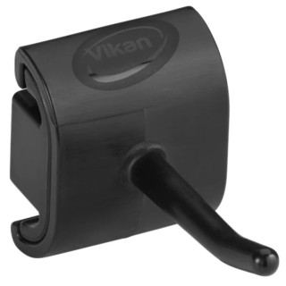 Vikan Hygienic Wall Bracket Single Hook Mop Holder Black Model 10129