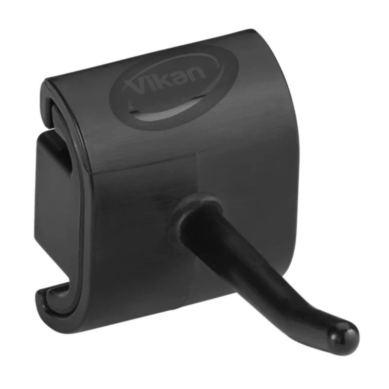 Vikan Hygienic Wall Bracket Single Hook Mop Holder Black Model 10129