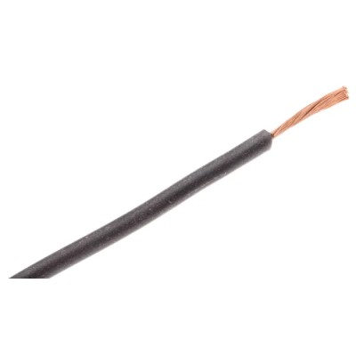 Hew Heinz Eilentropp SIFF Series Black Silicone Hook Up Wire, 23 AWG, 130x0.05 mm Core Strands, 5 m, 500V, 180°C 222-4107