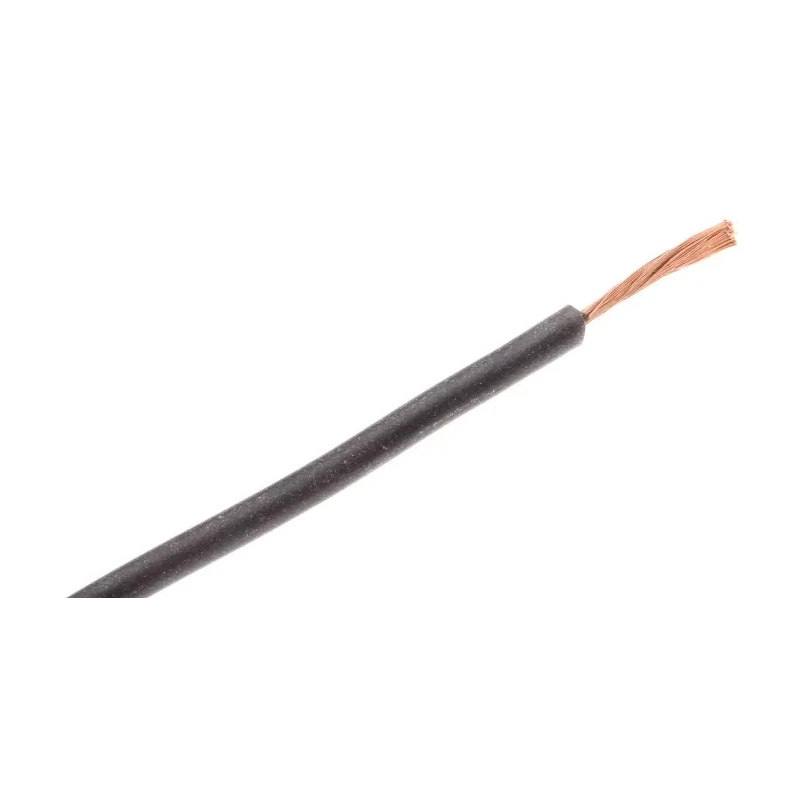 Hew Heinz Eilentropp SIFF Series Black Silicone Hook Up Wire, 23 AWG, 130x0.05 mm Core Strands, 5 m, 500V, 180°C 222-4107