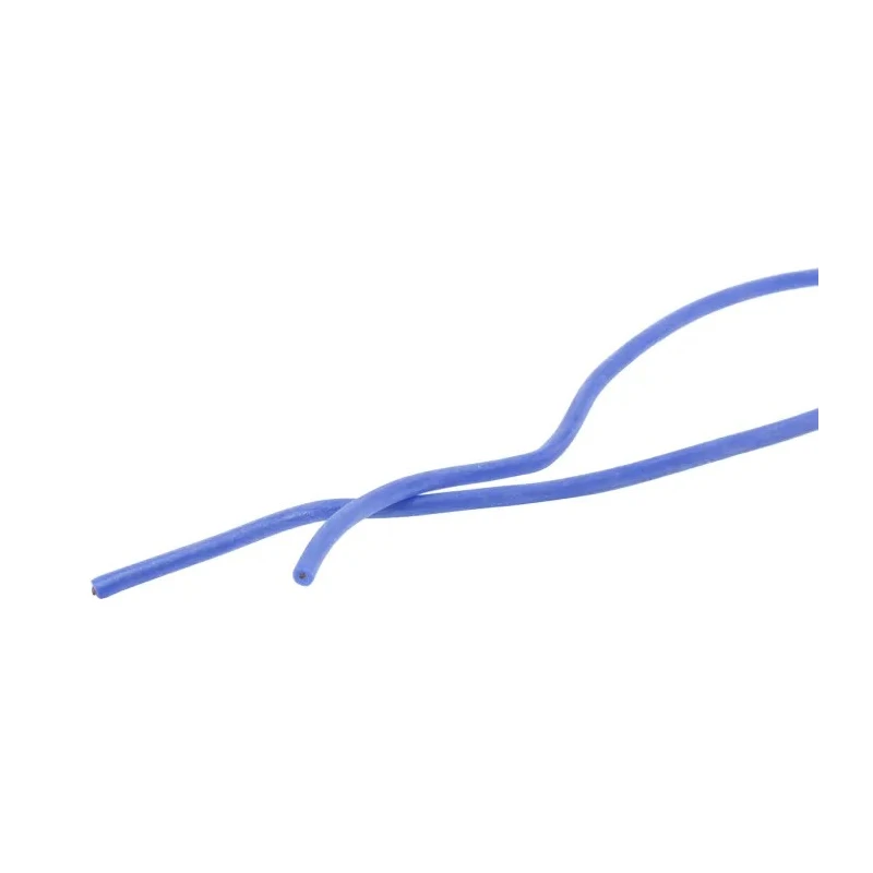 Hew Heinz Eilentropp SIFF Series Blue Silicone Hook Up Wire 23 AWG, 130x0.05 mm Strands, 5 m, 500V, 180°C 222-4163
