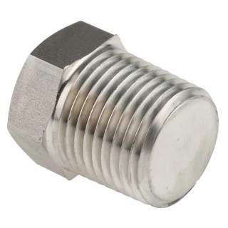 RS PRO Stainless Steel Pipe Fitting Straight Hexagon Plug Male NPT Threaded 1/2 in 222-6591