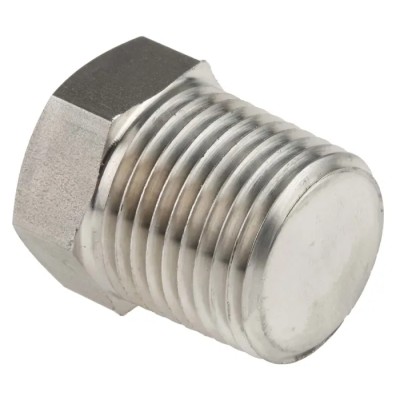 RS PRO Stainless Steel Pipe Fitting Straight Hexagon Plug Male NPT Threaded 1/2 in 222-6591