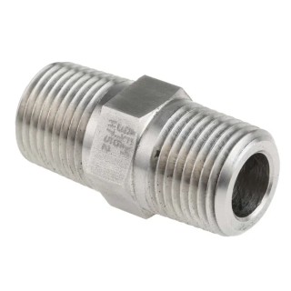 RS PRO Stainless Steel Pipe Fitting Straight Hexagon Nipple Male NPT Threaded 1/2 in x Male NPT Threaded 1/2 in 222-6636