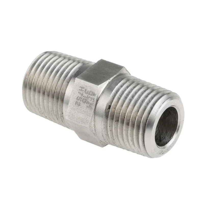 RS PRO Stainless Steel Pipe Fitting Straight Hexagon Nipple Male NPT Threaded 1/2 in x Male NPT Threaded 1/2 in 222-6636