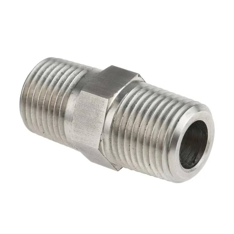 RS PRO Stainless Steel Pipe Fitting Straight Hexagon Nipple Male NPT Threaded 1/2 in x Male NPT Threaded 1/2 in 222-6636