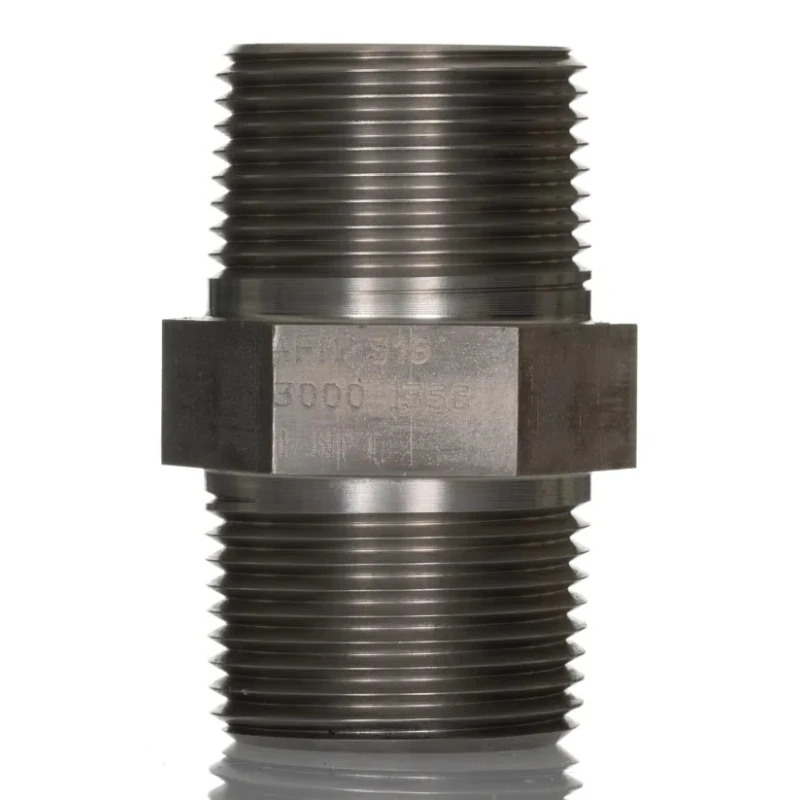 RS PRO Stainless Steel Pipe Fitting Straight Hexagon Nipple Male NPT Threaded 1 in x 1 in 222-6658