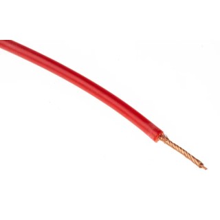 Hew Heinz Eilentropp SIFF Series Red Hook Up Wire 19 AWG 408x0.05 mm Core Strands 20 m Silicone 222-6232