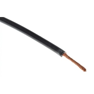 Hew Heinz Eilentropp SIFF Series Black Hook Up Wire, 17 AWG, 516/0.05 mm Core Strands, 100 m, 1.5kV, Copper 13433-01-100