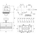 Kraus & Naimer 6-Pole Panel Isolator Switch IP65 63A 22 kW 