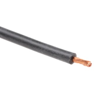 Hew Heinz Eilentropp SIFF Series Black Hook Up Wire 15 AWG 392/0.07 mm Core Strands 5 m Silicone Rubber 222-7178