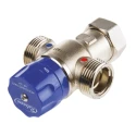 Reliance Water Controls Bronze Thermostatic Washroom Valve 15mm 22mm 6 bar 35°C to 60°C HEAT219125