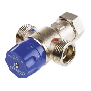 Reliance Water Controls Bronze Thermostatic Washroom Valve 15mm 22mm 6 bar 35°C to 60°C HEAT219125