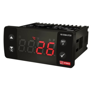 RS PRO Panel Mount PID Temperature Controller 1 Input, 2 Output Relay, 16A, 240V, LED Display, IP65 IP20, Turkey 222-8134