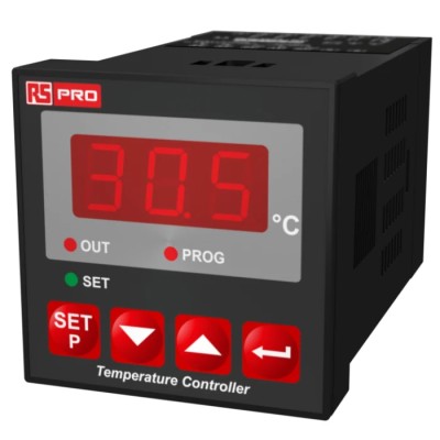 RS PRO Panel Mount On-Off Temperature Controller 1 Input 1 Output Relay 240V 222-8140