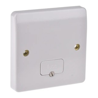 MK Electric 13A 1 Gang Fused Spur with Screwless Logic Plus Flush Mounting High Gloss White Finish K337 WHI