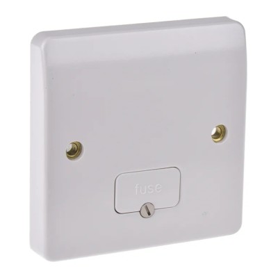 MK Electric 13A 1 Gang Fused Spur with Screwless Logic Plus Flush Mounting High Gloss White Finish K337 WHI