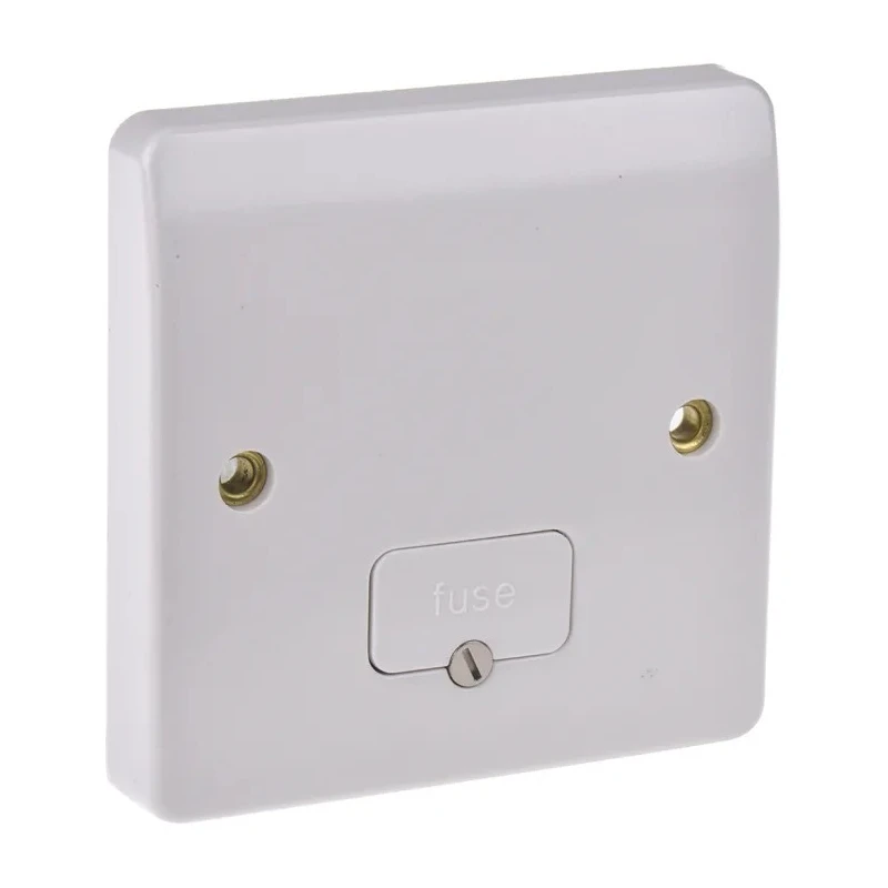 MK Electric 13A 1 Gang Fused Spur with Screwless Logic Plus Flush Mounting High Gloss White Finish K337 WHI