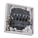 MK Electric 13A 1 Gang Fused Spur with Screwless Logic Plus Flush Mounting High Gloss White Finish K337 WHI
