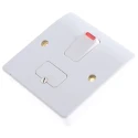 MK Electric 13A 1 Gang Switched Fused Spur High Grade Thermoset Surface/Flush Mount K370 WHI