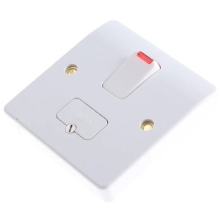 MK Electric 13A 1 Gang Switched Fused Spur High Grade Thermoset Surface/Flush Mount K370 WHI