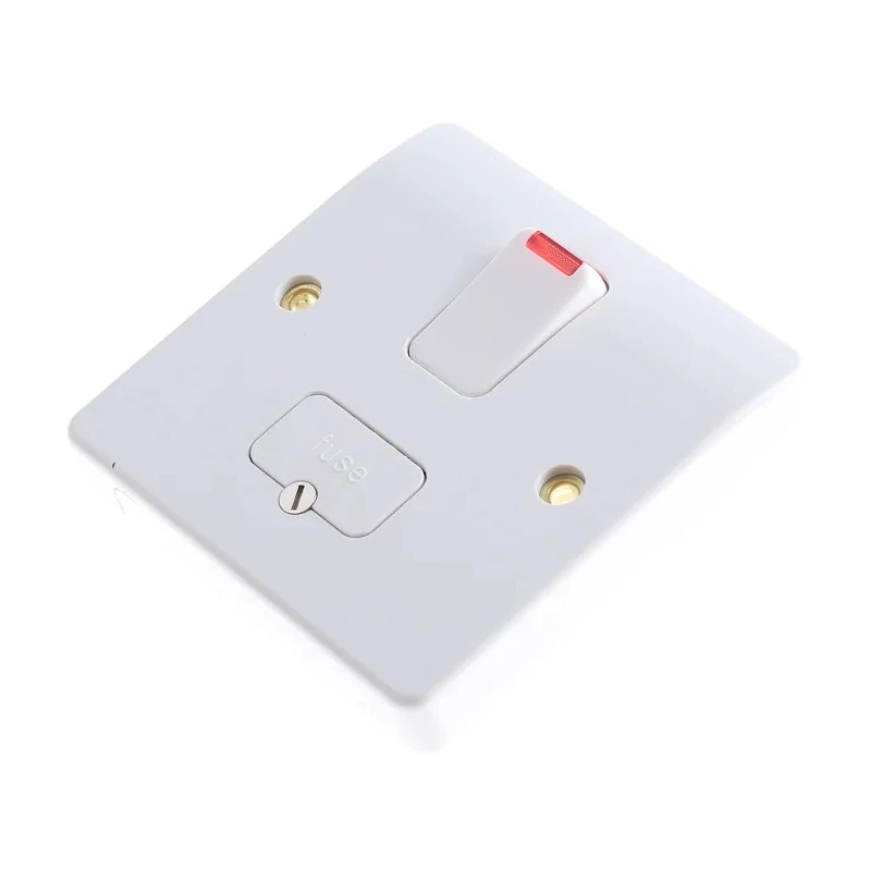 MK Electric 13A 1 Gang Switched Fused Spur High Grade Thermoset Surface/Flush Mount K370 WHI