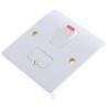 MK Electric 13A 1 Gang Switched Fused Spur High Grade Thermoset Surface/Flush Mount K370 WHI