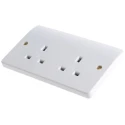 MK Electric 13A White 2 Gang Plug Socket Logic Plus, Indoor Type G British K781 WHI