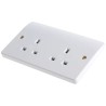 MK Electric 13A White 2 Gang Plug Socket Logic Plus, Indoor Type G British K781 WHI