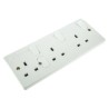 MK Electric 13A White 3 Gang Plug Socket Logic Plus Indoor Surface Flush Mount Type G K2737 WHI