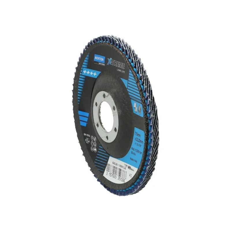 Norton Zirconium Abrasive Disc Flap Disc 115 mm 40 Grit 78072726071